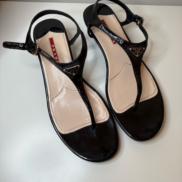Prada black sandals size 8 - Picture 1 of 3